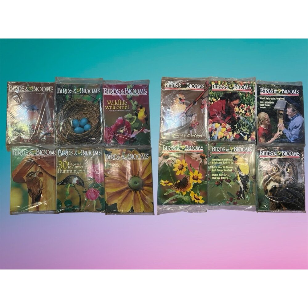 Birds And Blooms Magazine Lot of 12 New Sealed 2006 & 2023 Complete Years